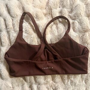 YoungLA Brown Crisscross Sports Bra